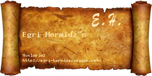 Egri Hermiás névjegykártya